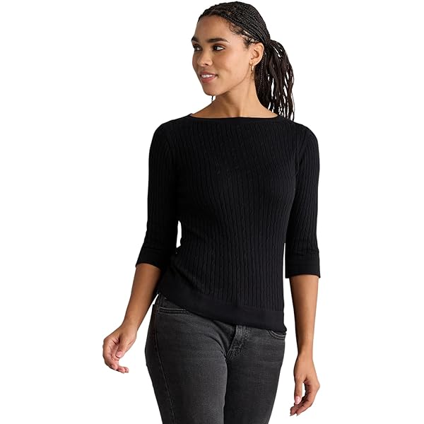 Sea Women's Rue Fine Gauge Knit Polo Sweater, Black, XXS at Amazon
