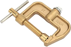 500A Heavy Duty Brass Welding Ground Clamp G Shape Brass Earth Clamp for Machines Clamping for Various Welding Applications