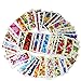 ALLYDREW 50 Sheets Flowers Water Slide Nail Art Nail Decals Water Transfer Nail Decal Sheets