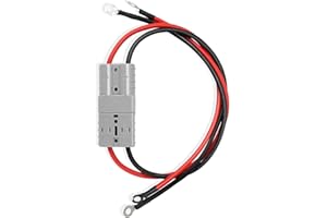 ANKG 2Pcs 50Amp 8Awg Battery Quick Connect Electric Forklift Cable with O Ring Terminal，40cm/1ft with Quick Connector for Carts, Sightseeing Car, Batteries, Motors,Tractors（Grey）