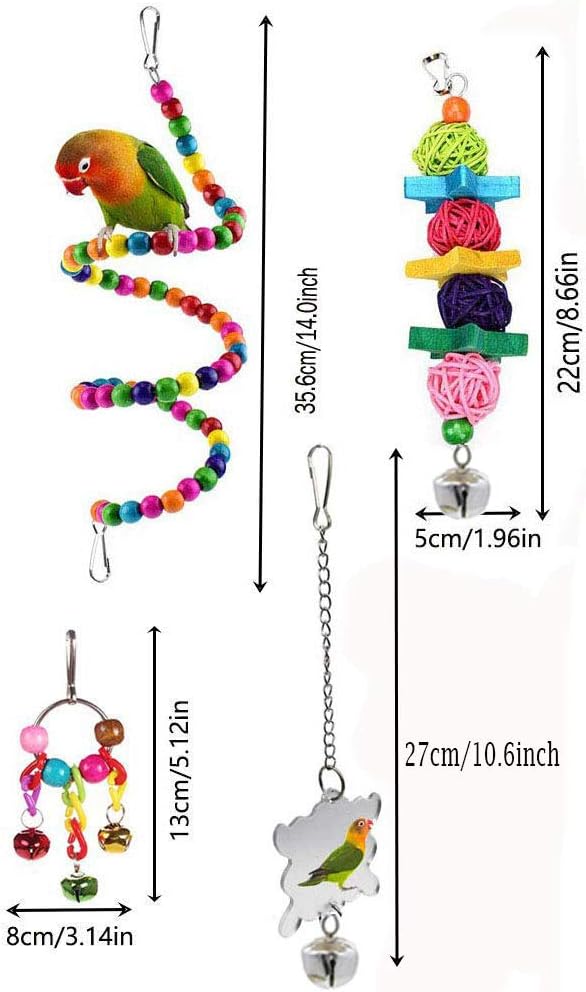 Pet Toys Swing Parrot Bird Pbiehsr Bird Budgie Finches Parakeets Small Birds Love Conures Parrots Small For Perch Wooden Bell Hanging Toy Chewing Hammock Cage Swings Sale Www Klevering Com