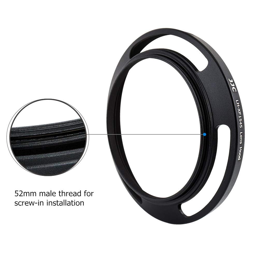 Paraluce In Metallo Per Obiettivo Fujifilm XF18mm F1.4 - Compatibile Con LH-XF18, Forma Quadrata, Finitura Opaca Interna