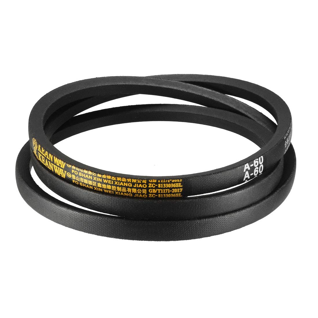 Photo 1 of uxcell A60 Drive V-Belts 60" Inner Length 13mm Width 8mm Thick JIS Standard A-Section Rubber Drive Transmission Belt