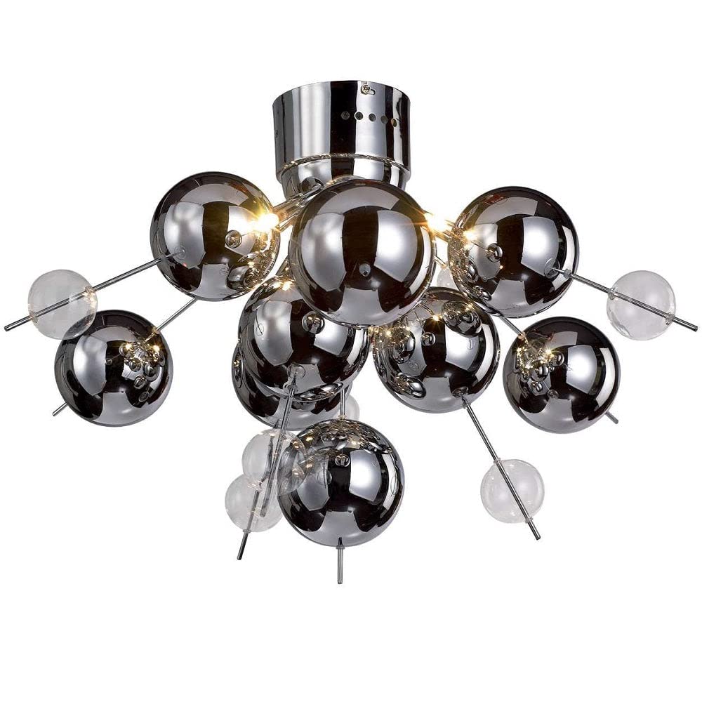 Febland Sputnik Chrome Chandelier, 20 W, Silver