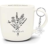 MALLAbyLAMMA Best Aunt Ever Coffee Mug 12 Ounce Ceramic with Keychain, Auntie Gifts from Niece Nephew, Auntie Mug, Gifts for Favorite Aunt Birthday Mothers Day Christmas