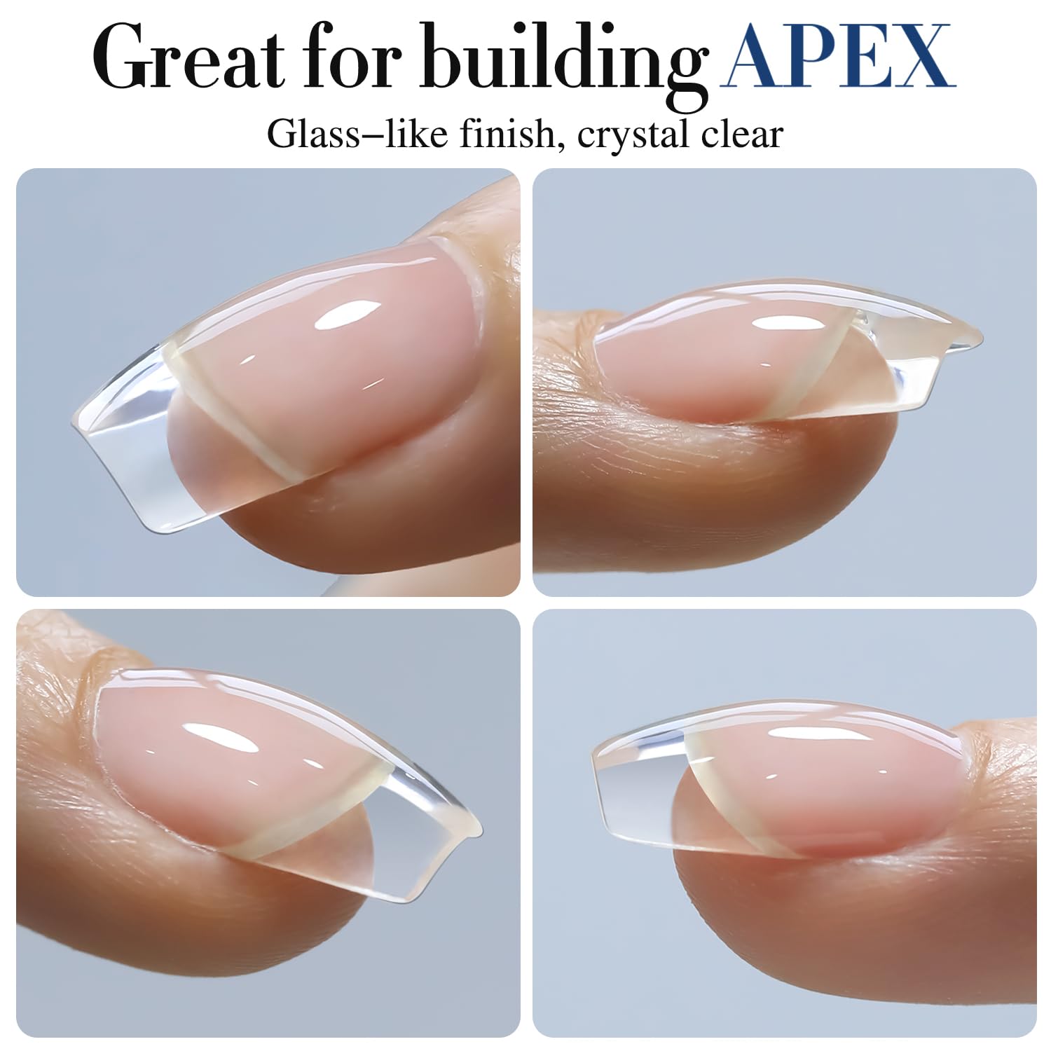 Double Rhythm Clear Gel Nail Polish 15ml Nail Strengthener Builder in a Bottle Nail Extension Hard Gel Soak Off Long Lasting UV Gel (Clear 8 in 1-1) - Image 5