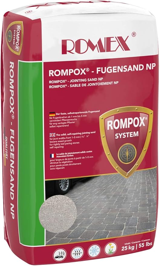 Romex Fugensand Np 25kg Sack Farbe Neutral Der Feste Fugensand Gegen Unkraut Amazon De Baumarkt