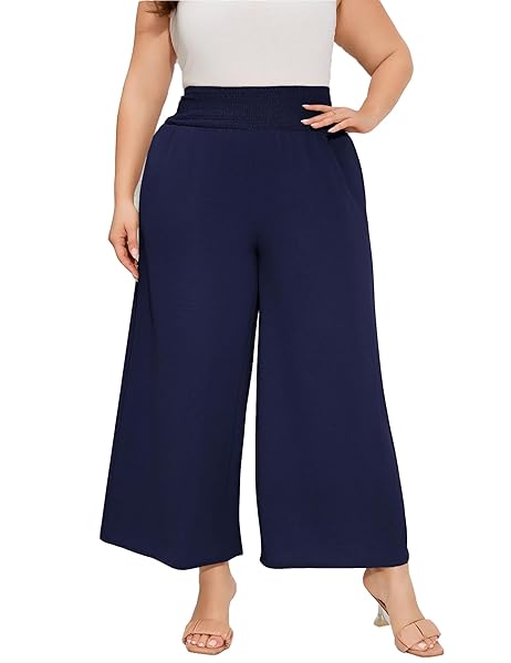 SHOPWONDER PLUS SIZE CASUAL PANTS FOR WOMEN ELASTIC...