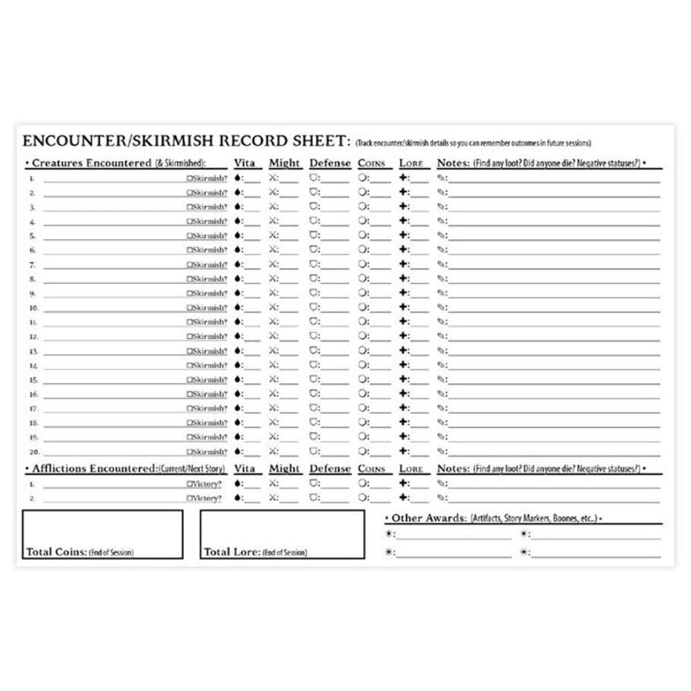 Folklore Encounter Record Pad