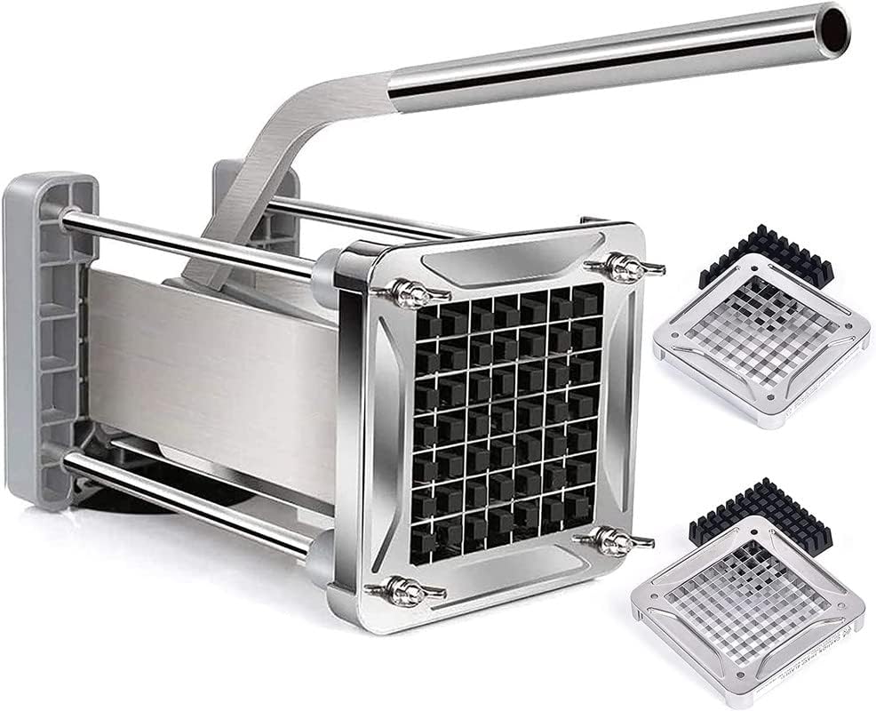 Sopito Professional Potato Cutter Stainless Steel with 1/2in & 3/8in Blades