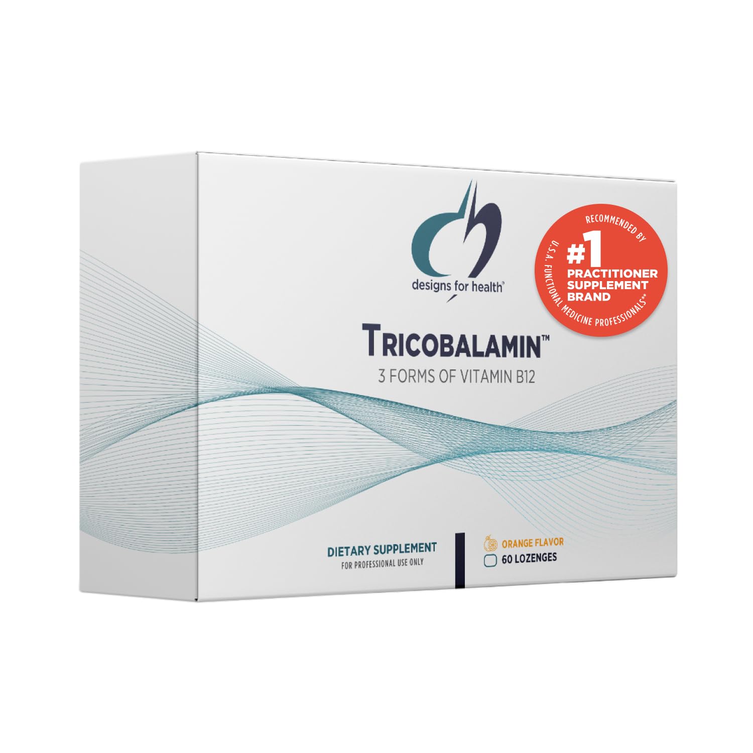Photo 1 of Designs for Health B12 Tricobalamin Lozenges - 3000mcg Triple B12 Quick Dissolve Tablets with Methylcobalamin, Adenosylcobalamin + Hydroxocobalamin - Natural Orange Flavor (60 Lozenges)