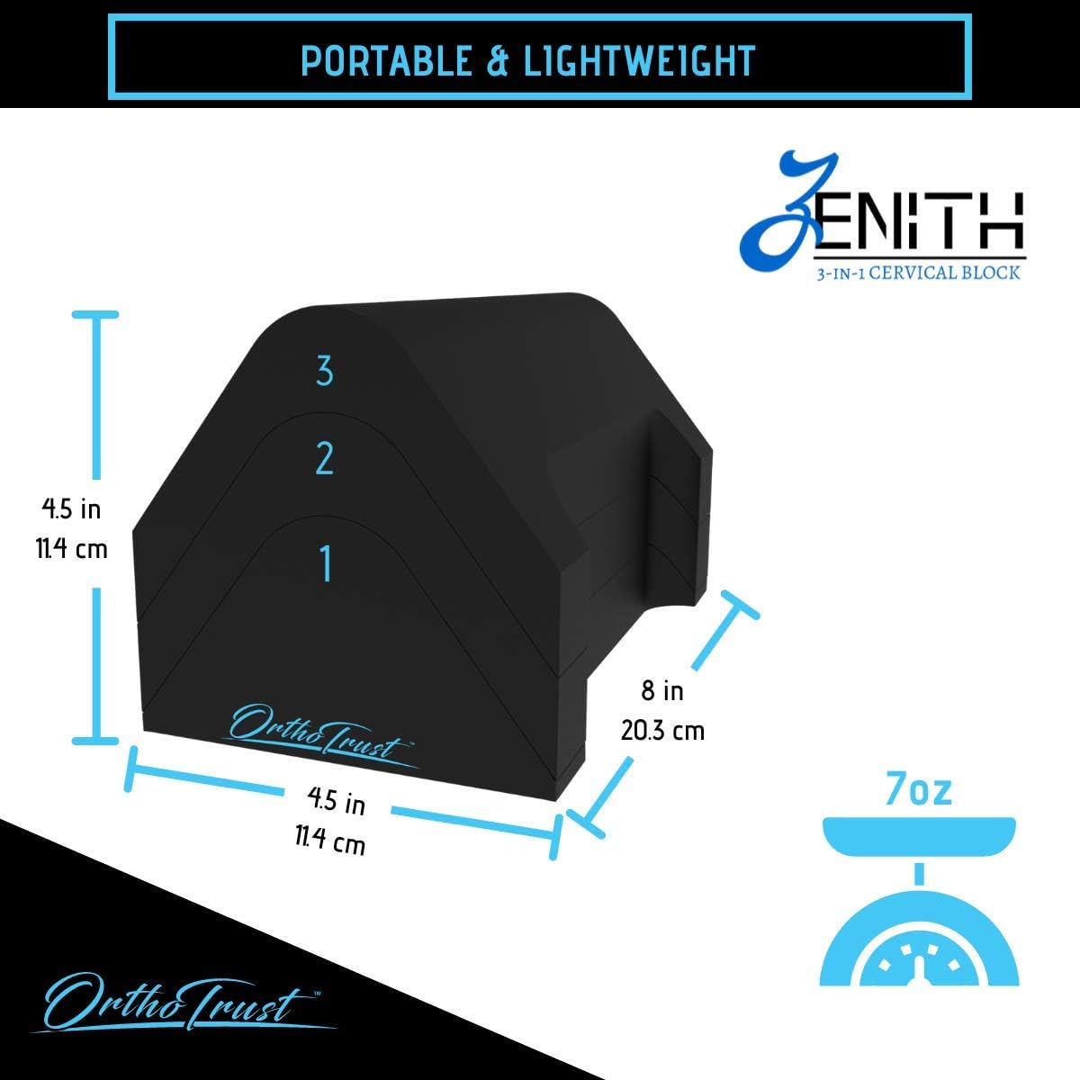 Zenith Cervical Traction Orthotic Chiropractic Neck Corrector 3-in-1 Device for Stretching Forward Head Posture Physical Therapy & Pain Relief: Health & Personal Care