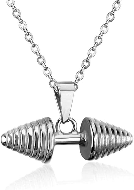 NC86 Mode Herren Halskette Edelstahl Fitness Anhänger Halskette