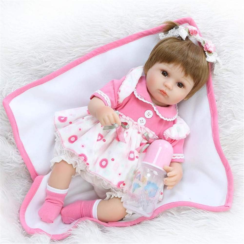 Prezzo Crrs Reborn Baby Dolls 17 Pollici Silicone Morbido per Il Corpo Realistico Realistico Reborn Baby Doll Ciuccio Magnete Gratuito, Regalo di Natale per Bambole Appena Nate Offerte