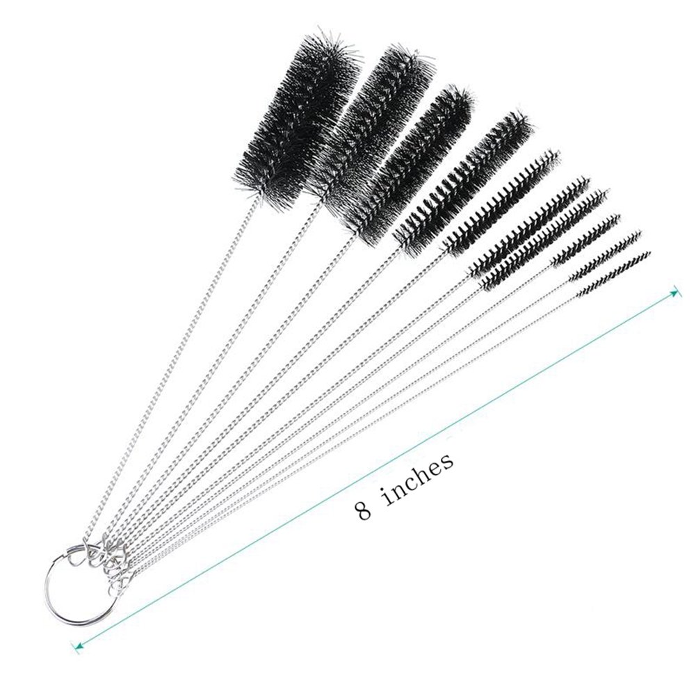 Tube Cleaning Brushes Set with Nylon Bristles, 10 Pieces Cleaning Kit
