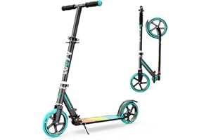 LEEYV Scooter for Kids 6–12 & Adults, Max Load 240 LBS, Adjustable Height,Lightweight 2-Wheel, Foldable Kids Scooter with Big Wheels