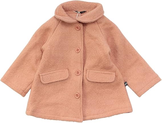 Amazon La Poche Biscuit ラ ポシェ ビスキュイ ループジャガード織丸衿コート女の子 アウター ジャケット 130 ピンク ガールズ 通販