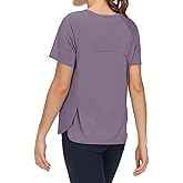 THE GYM PEOPLE Women's Short Sleeve Workout Shirts Breathable Yoga T-Shirts with Side Slits Athletic Tee Tops