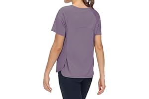 THE GYM PEOPLE Women's Short Sleeve Workout Shirts Breathable Yoga T-Shirts with Side Slits Athletic Tee Tops