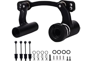 Mesimsple Steering Bellcrank & Body Clips Set for Arrma 1/7 Felony Infraction Limitless Mojave 6s Steering Bell Crank 1/8 Kraton Outcast Notorious Talion 6S Steering Servo Saver Upgrades Part Black