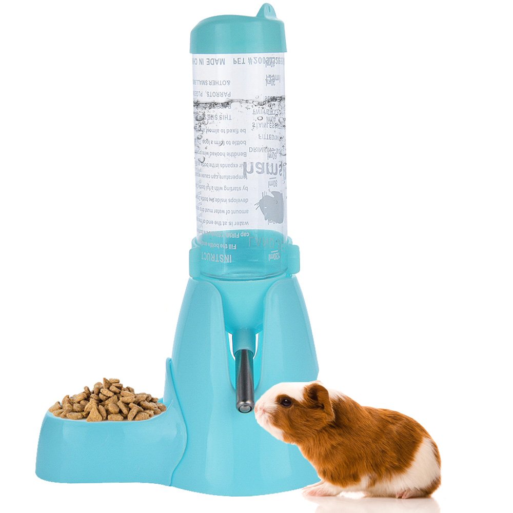 ShareWe Automatic Pet Water Dispenser Bottle for Hamsters Rats Guinea Ferrets Rabbits Small Animals (125ml, Blue)
