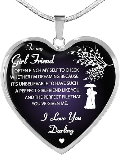 to my girlfriend heart necklace