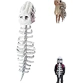 Lshnrd Wearable Dinosaur Skeleton Plush,Realistic 3D Skeleton Design Dinosaur Skull Outfit,Halloween Themed Costume