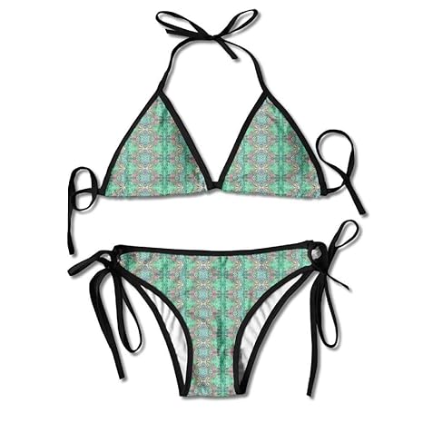 I Love Haiti Fashion Sexy Womens Printing Bikini Set Adjustable Bathing Suits