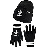 Ultra Game Adults NFL Official Super Soft Marled Winter Beanie Knit Hat With Warm Touch Screen Gloves
