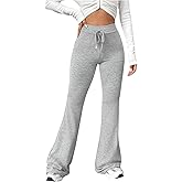 RoseSeek Women's Bell Bottoms Elastic Waist Sweatpants Flare Leggings Casual Yoga Pants