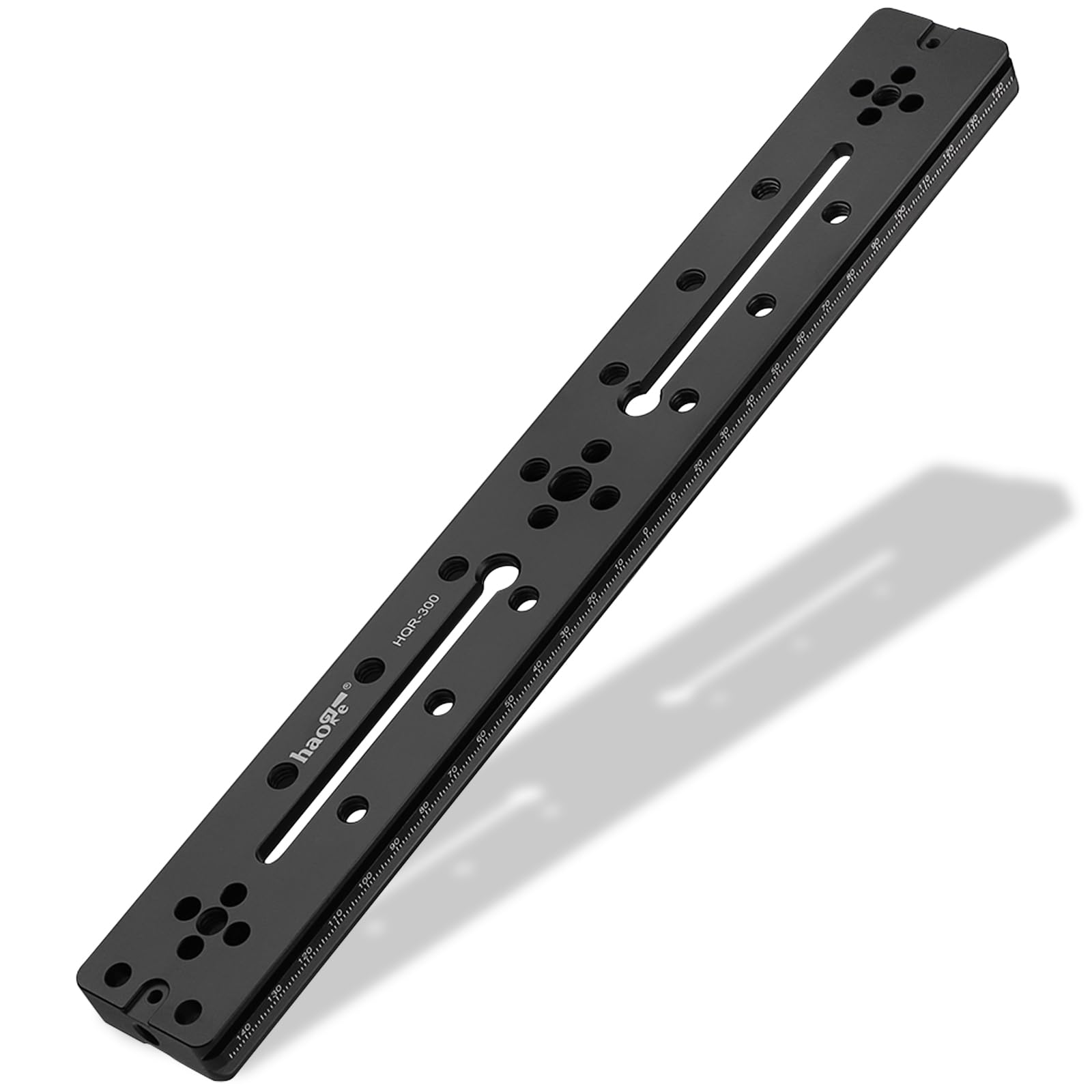 Haoge HQR-300 300mm Multi-purpose Long Quick Release Plate Extender Sliding Rail for Camera Tripod Ballhead Ball Head Clamp fit Arca Swiss