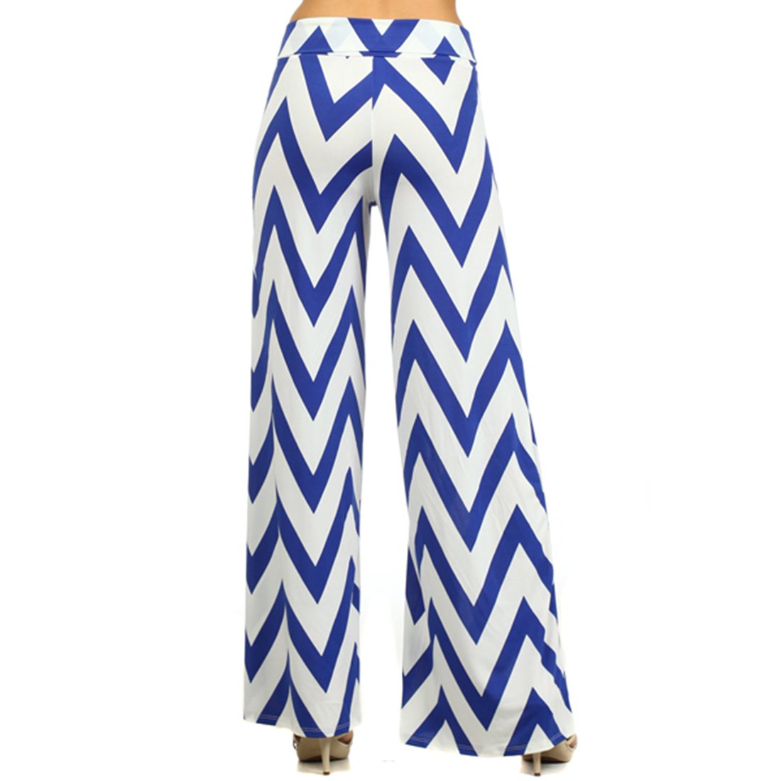 blue and white striped palazzo pants