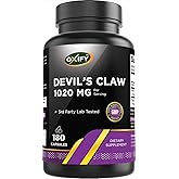 Oxify Devils Claw 1020 mg Per Serving | 180 Capsules | Gluten-Free, Non-GMO | Supplement Made in USA