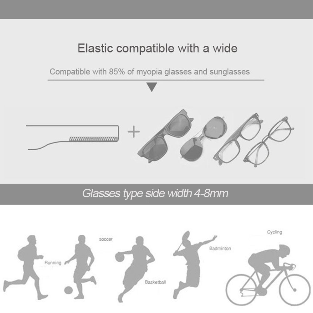 2-Pack Glasses Strap, Sunglass Strap - Adjustable Eyewear Retainer - Designed with Anti-slip and Fast Drying Neoprene Material (Black&Red)