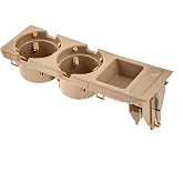 51168217953 New Double Hole Car Styling Front Center Console Storage Box Coin + Cup Holder for BMW E46 Series 1999-2006 (Beige)