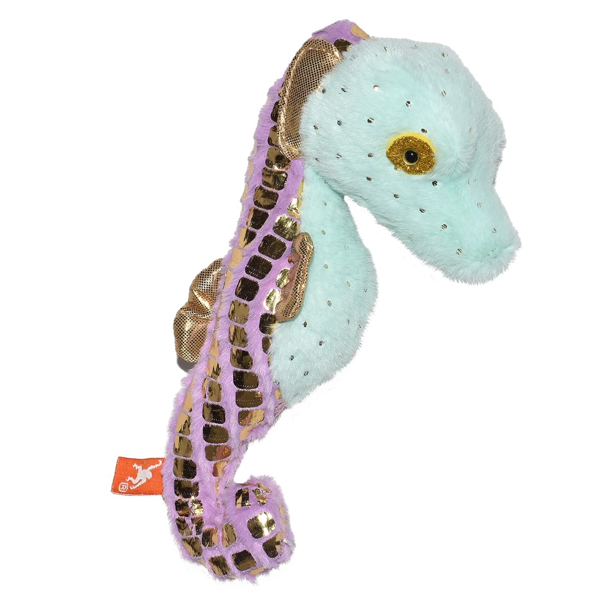 Wild Republic Foilkins Jr Green Seahorse, Stuffed Animal, 8 inches, Gift for Kids, Plush Toy, Fill is Spun Recycled Water Bottles