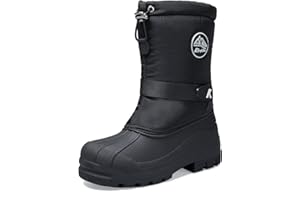 K KomForme Snow Boots for Boys & Girls Warm Waterproof Slip Resistant Winter Shoes (Toddler/Little Kid/Big Kid)