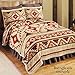 Southwest Aztec Fleece Native American Lightweight Coverlet, Orange, Full/Queen
