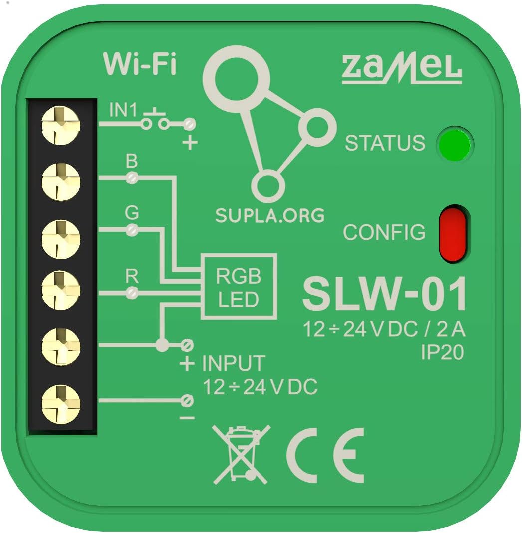 Supla Zamel Modular Latest Generation Wireless Modern Custom Easy to Install Remote Control System Functional Professional Electric RBG Wi-Fi LED Control