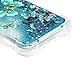 ZSTVIVA Galaxy J3 Case, J3 2017 Case, Liquid Glitter Cover Sparkle Love Heart Soft TPU Bumper with Pen and Dust Plug for Samsung Galaxy J3 - Blue Gold Butterfly
