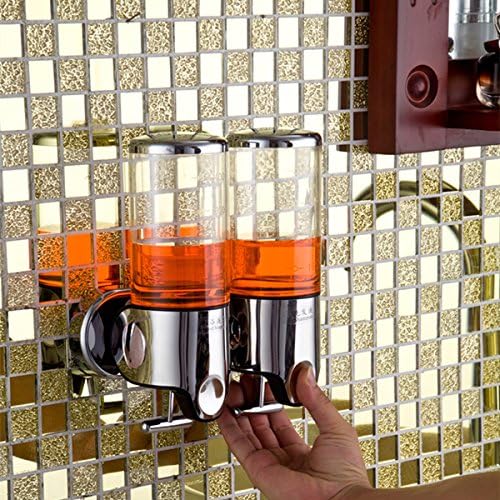500ml Manual Soap Dispenser Wall Mounted Double Hand Sanitizer Bottle Shampoo Dispenser Bathroom Accessories