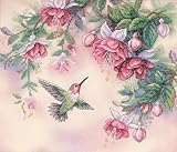 Dimensions Needlecrafts Stamped Cross Stitch, Hummingbird Fuchsias