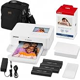 Canon SELPHY CP1500 Wireless Compact Photo Printer, White | Complete Photo Printing Bundle With Ink, Paper, Shoulder Bag, Power Adapter, Paper Cassette And AC Cable