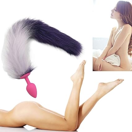 Mitlfuny Sex Spielzeug Schmuck Anal Butt Plug,40CM Silikon Anal Plug Fuchsschwanz Butt Plug Anal Sex Spielzeug Anal Schwanz P