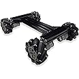 Professional Smart 4WD Mecanum Wheel Metal Robot Car Chassis Kit, Remote Control, DIY RC Robotic Moving Platform, for Arduino, Raspberry pi, Eduactional Science Kit, STEAM Model for Experiment, Code