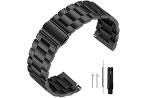 Niziruoup Stainless Steel Watch Band Quick Release Premium Brushed Matte Metal Watch Strap Bracelet 16mm 18mm 20mm 22mm 24mm Universal Stainless Steel Smartwatch Replacement Band Strap Men Women