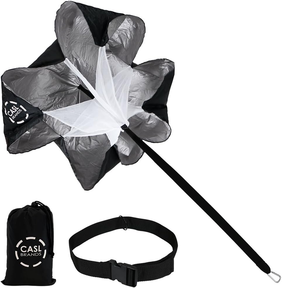 CASL Brands Parachute Speed Chute, 50-Inch, for Running Resistance Training with Carrying Bag