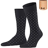 Virmoku Socks For Men Groomsmen Gifts For Men Dot Christmas Dress Socks Wedding 9-13 100% cotton Casual Crew Socks