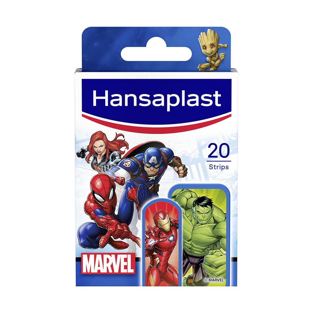 Hansaplast Marvel Kinderpflaster wasserabweisen, hautfreundlich und schmerzfrei zu entfernen, 20 St. Pflaster