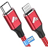 USB C to Lightning Cable MFi Certified 6FT iPhone Charger Fast Charging Nylon Braided Type C to Lightning Cable Compatible wi